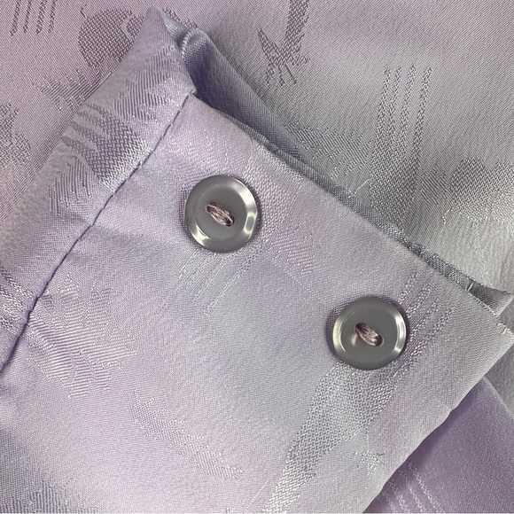 Vintage Purple Giraffe Print Satiny Secretary Blouse - Picture 7 of 7